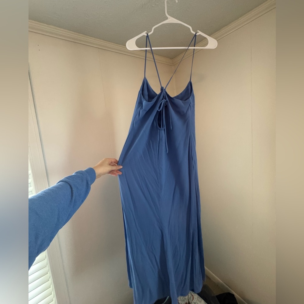 Reformation Dover Dress in Vibrant Blue - Picture 5 of 5